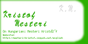 kristof mesteri business card